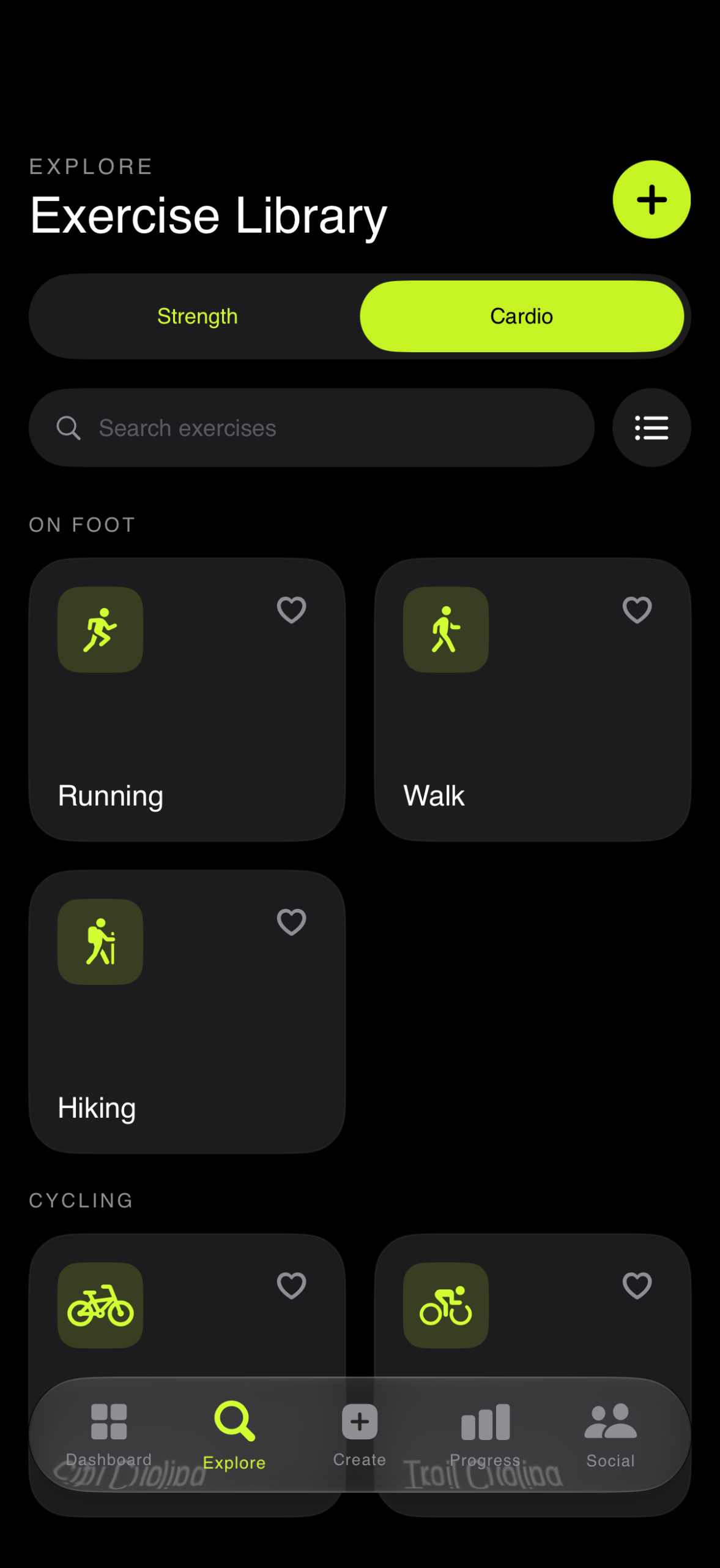 OPTIC cardio exercise library